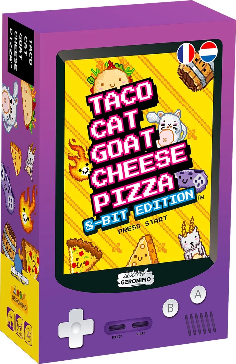 TACO CAT GOAT CHEESE PIZZA 8BIT EDITIE - GERONIMO GAMES - Blue orange - Kaartspel - vanaf 8 jaar oud - van 2 tot 8 spelers fra Geronimo Games – æske