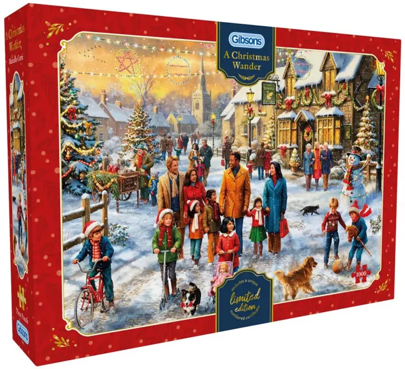 A Christmas Wander Puzzel 1000 Stukjes from Gibsons, Multicolour edition – box
