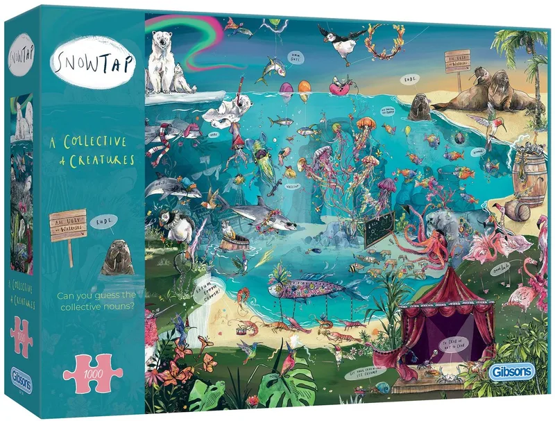A Collective of Creatures (door Snowtap) - 1000 stukjes 68×49cm (b×h) - Legpuzzels voor volwassenen van Gibsons, editie Meerkleurig – doos