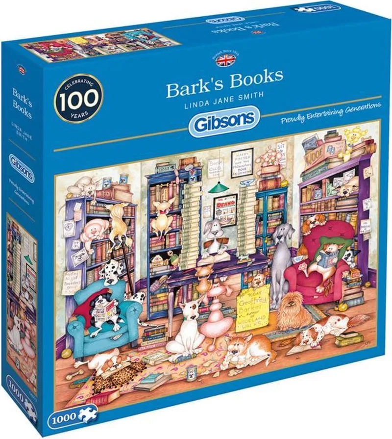 Bark's Books Puzzel (1000 stukjes) van Gibsons, editie Meerkleurig – doos