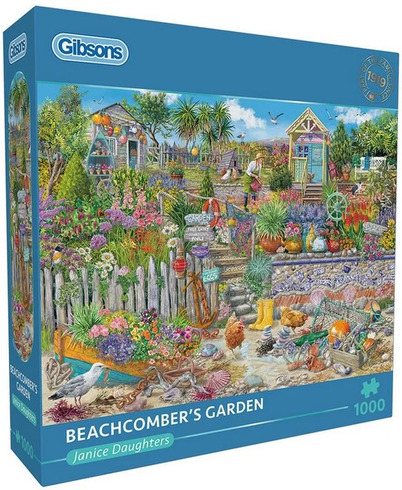 Beachcomber's Garden (door Janice Daughters) - 1000 stukjes 68×49cm (b×h) - Legpuzzel voor volwassenen van Gibsons, editie Meerkleurig – doos
