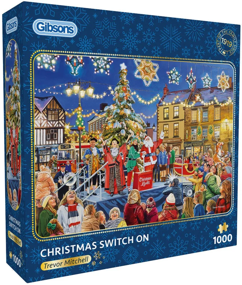 Christmas Switch On (door Trevor Mitchell) - 1000 stukjes 68×49cm (b×h) - Legpuzzel voor volwassenen from Gibsons, Multicolour edition – box