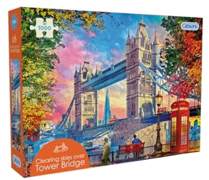 Clearing Skies Over Tower Bridge (door Dominic Davison) - 1000 stukjes 68×49cm (b×h) - Legpuzzel voor volwassenen de Gibsons, édition Multicolore – boîte