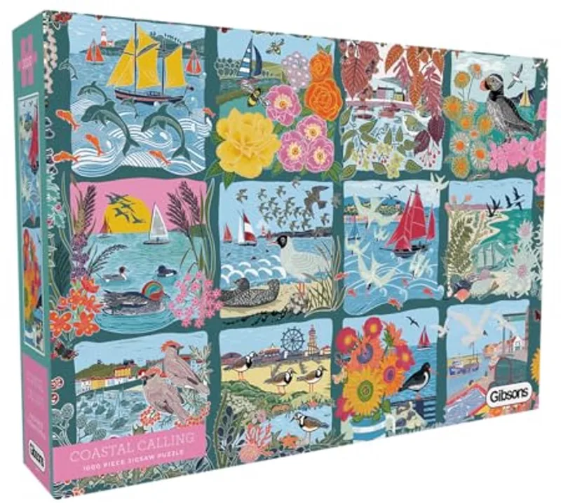 Coastal Calling (door Kate Heiss) - 1000 stukjes 68×49cm (b×h) - Legpuzzel voor volwassenen van Gibsons, editie Meerkleurig – doos