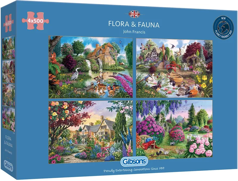 Cottage by the Brook (door Dominic Davison) - 636 stukjes 48×34cm (b×h) - Legpuzzel voor volwassenen from Gibsons, Multicolour edition – box