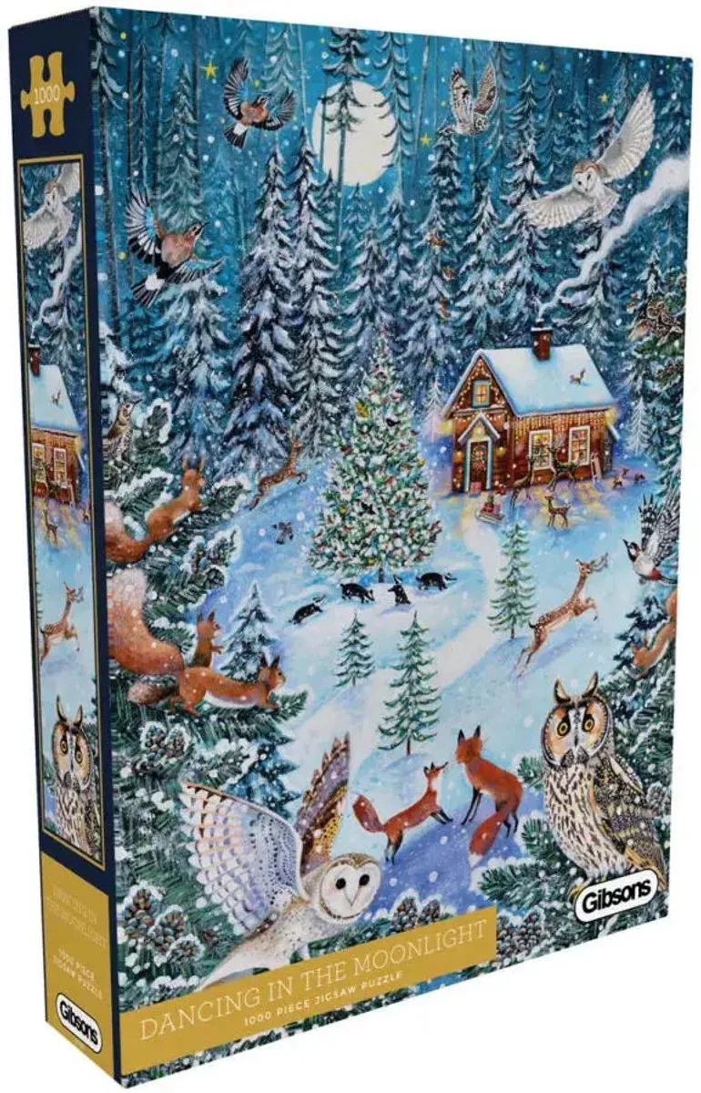 Dancing in the Moonlight Puzzel 1000 Stukjes from Gibsons, Blue edition – box