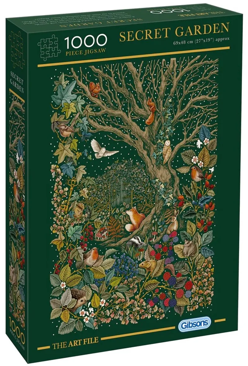 (door The Art File) - 1000 stukjes 48×69cm (b×h) - Legpuzzel voor volwassenen von Gibsons, Ausgabe Secret Garden – Schachtel