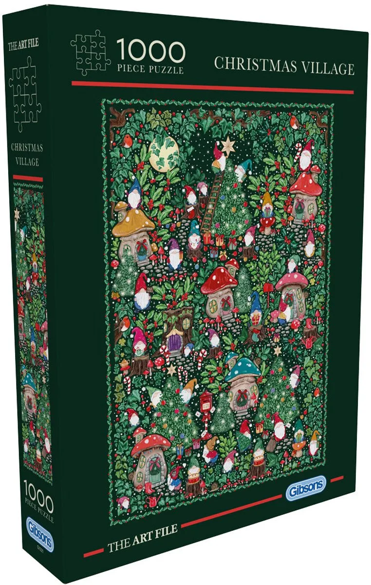 (door The Art File) - 1000 stukjes 49×68cm (b×h) - Legpuzzel voor volwassenen from Gibsons, Christmas Village edition – box