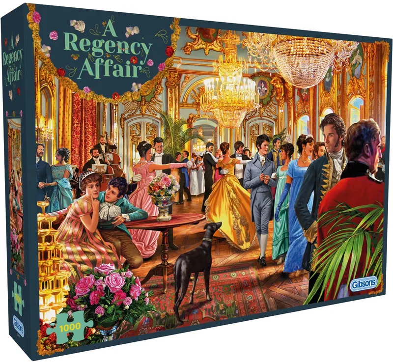 Een Regentelijke Kwestie ("A Regency Affair") - Steve Crisp - 1000 stukjes - 68×49cm - Legpuzzel voor Volwassenen from Gibsons, Multicolour edition – box