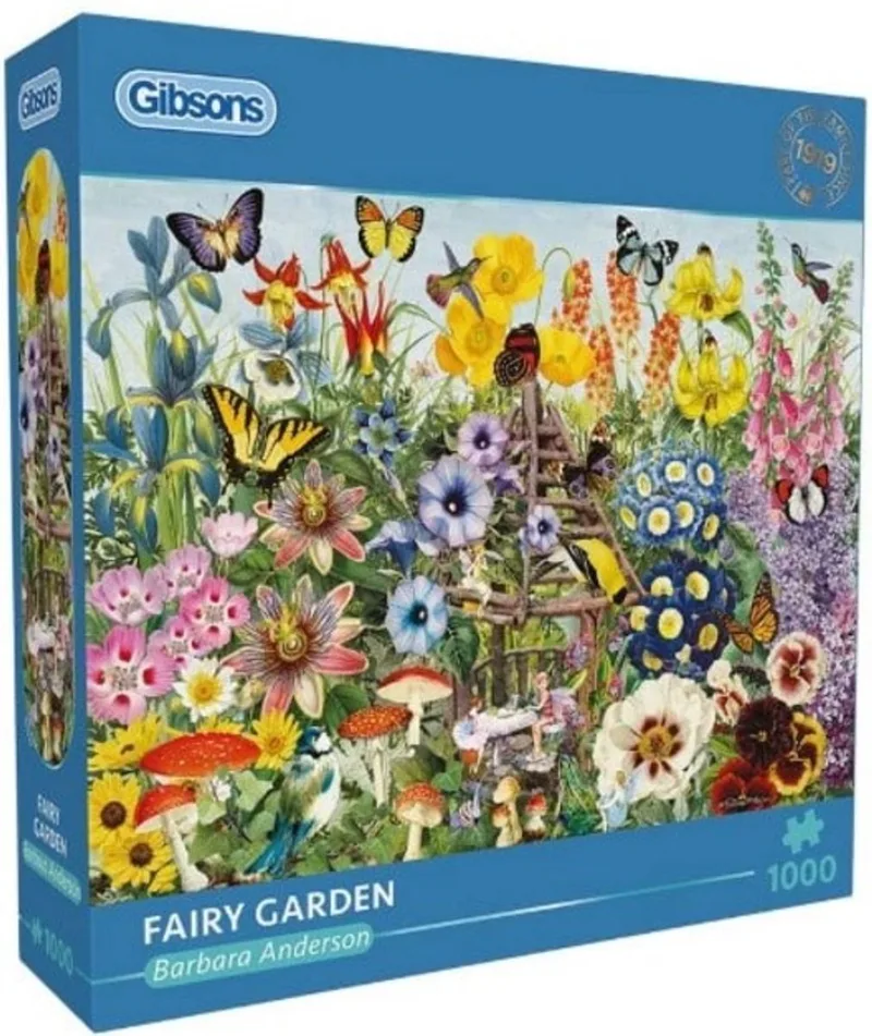 Fairy Garden (door Barbara Anderson) - 1000 stukjes 68×49cm (b×h) - Legpuzzel voor volwassenen from Gibsons, Multicolour edition – box