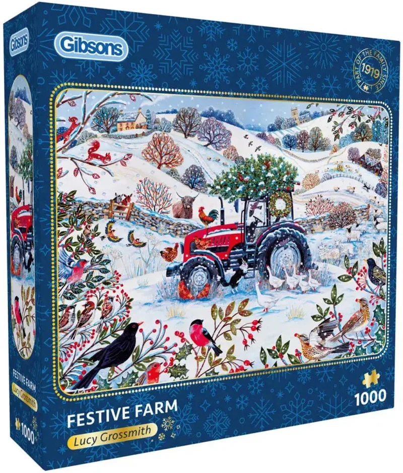 Festive Farm Puzzel 1000 Stukjes from Gibsons, Multicolour edition – box