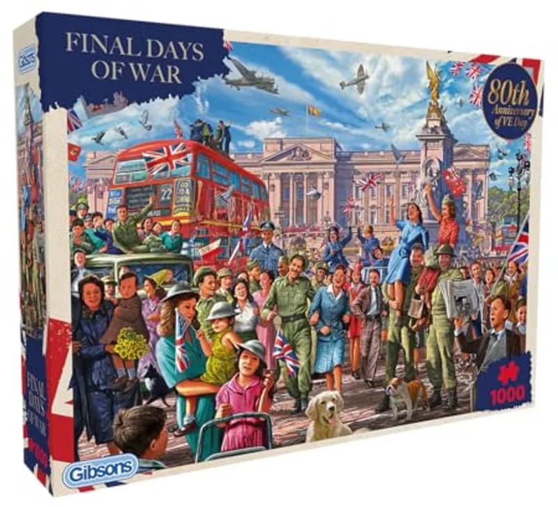 Final Days of War (door Steve Crisp) - 1000 stukjes 68×49cm (b×h) - Legpuzzel voor volwassenen fra Gibsons, Flerfarvet-udgave – æske
