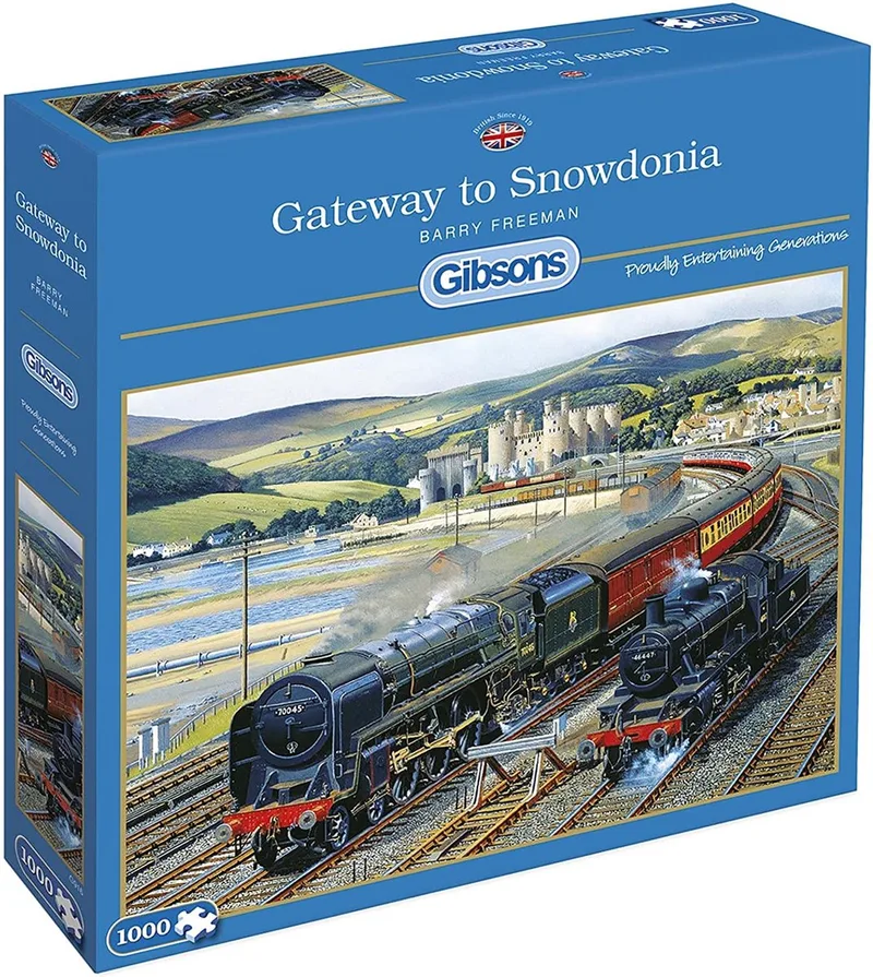 Gateway to Snowdonia (door Barry Freeman) - 1000 stukjes 68 ×49cm (b×h) - Legpuzzels voor volwassenen van Gibsons, editie Meerkleurig – doos