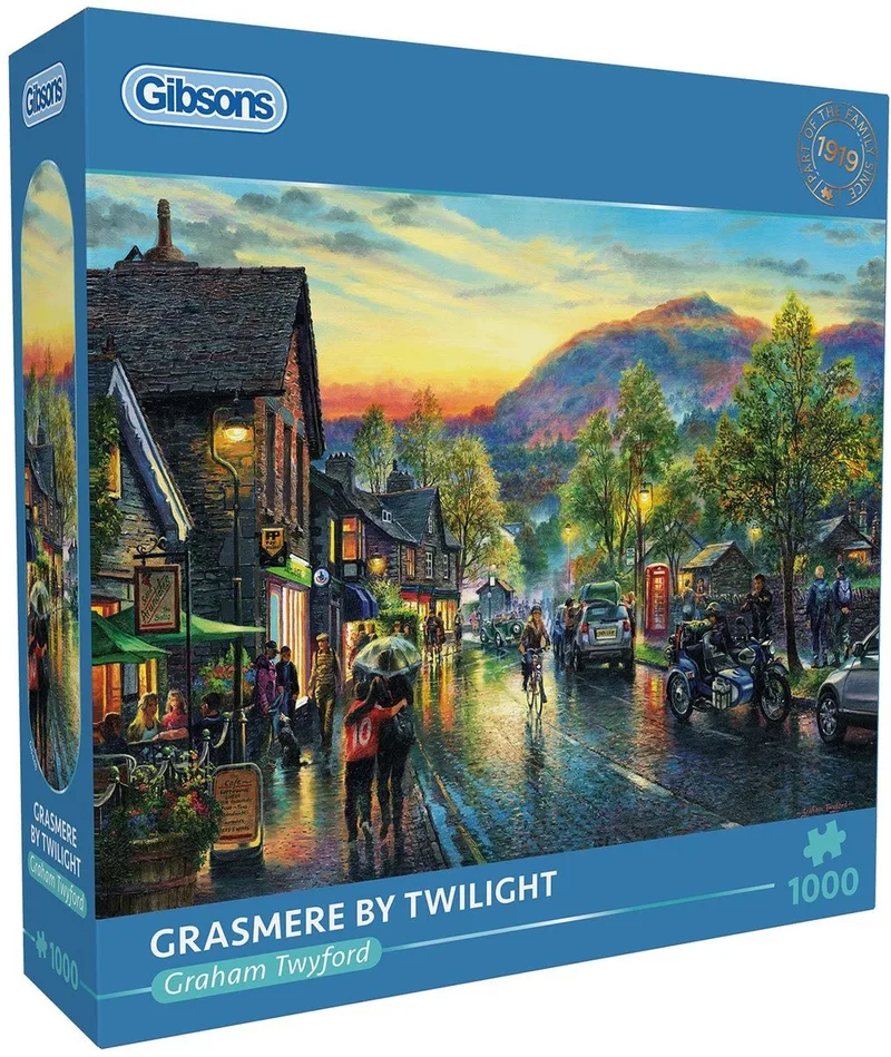 Grasmere by Twilight (door Graham Twyford) - 1000 stukjes 68×49cm (b×h) - Legpuzzel voor volwassenen fra Gibsons, Flerfarvet-udgave – æske