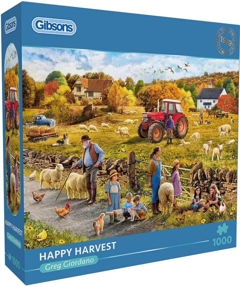 Happy Harvest (door Greg Giordano) - 1000 stukjes 68×49cm (b×h) - Legpuzzel voor volwassenen from Gibsons, Multicolour edition – box