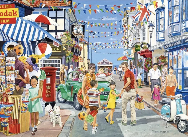 Heading for the Beach (door Trevor Mitchell) - 1000 stukjes 68×49cm (b×h) - Legpuzzel voor volwassenen from Gibsons, Multicolour edition – box