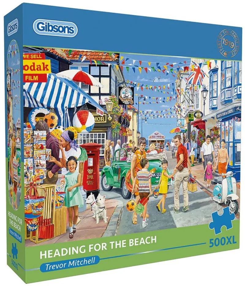 Heading for the Beach (door Trevor Mitchell) - 500XL stukjes 68×49cm (b×h) - Legpuzzel voor volwassenen von Gibsons, Ausgabe Mehrfarbig – Schachtel