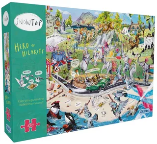 Herd of Hilarity (door Snowtap) - 1000 stukjes 68×49cm (b×h) - Legpuzzels voor volwassenen van Gibsons, editie Meerkleurig – doos 1 van 2