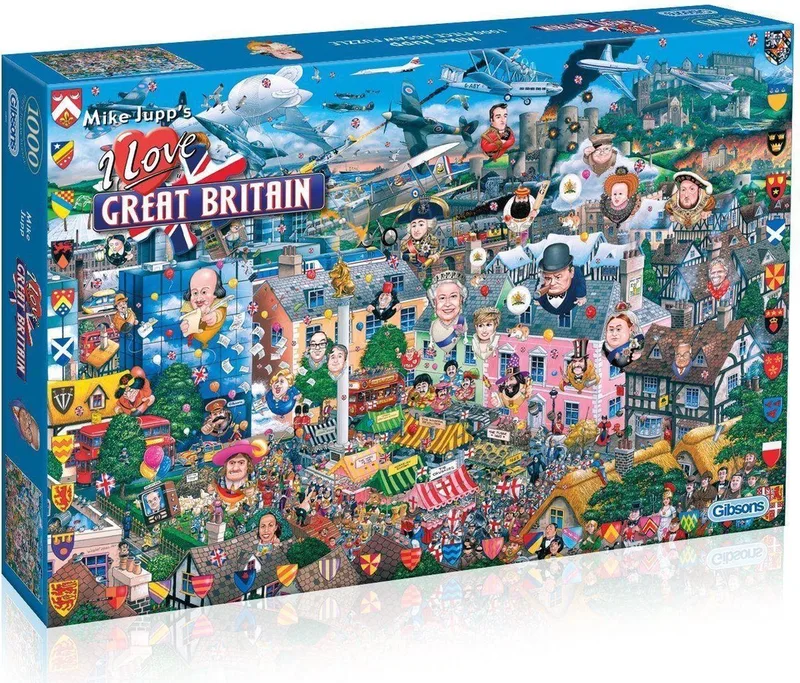 I Love Great Britain Puzzel (1000 stukjes) from Gibsons, Multicolour edition – box
