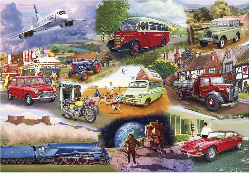Iconic Engines Puzzel (1000 stukjes) van Gibsons, editie Meerkleurig – doos