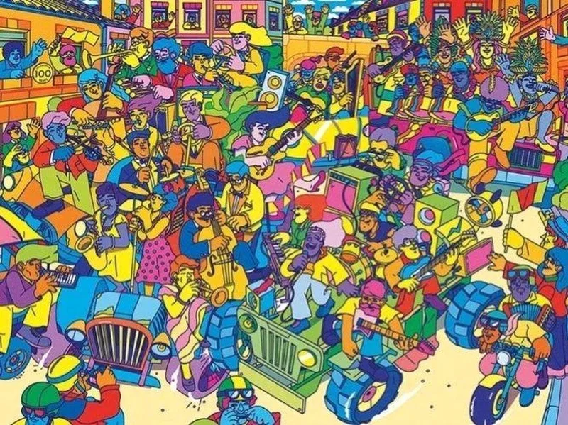 Legpuzzel - 1000 stukjes - Carnival van Gibsons, editie Meerkleurig – doos