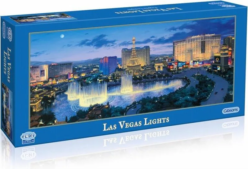 Legpuzzel - 636 stukjes - Las Vegas Lights from Gibsons, Multi-coloured edition – box