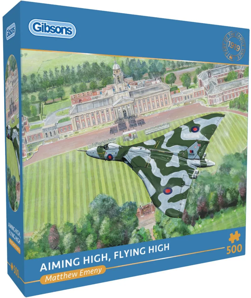 legpuzzel Aiming High Flying High 500 stukjes vliegtuig puzzel. from Gibsons, Multicolour edition – box