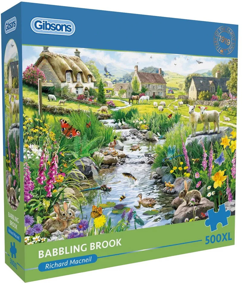 legpuzzel Babbling Brook 500XL stukjes karton puzzel. de Gibsons, édition Multicolore – boîte