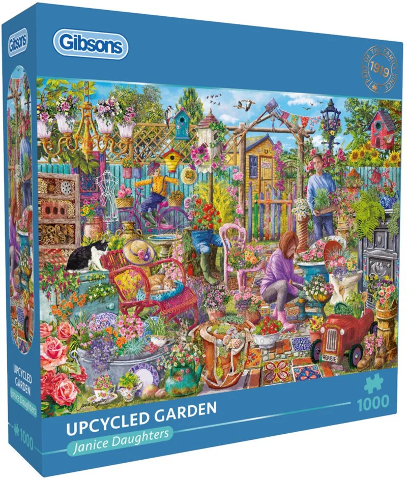 legpuzzel Upcycled garden 1000 stukjes kleurrijk landschap. van Gibsons, editie Meerkleurig – doos