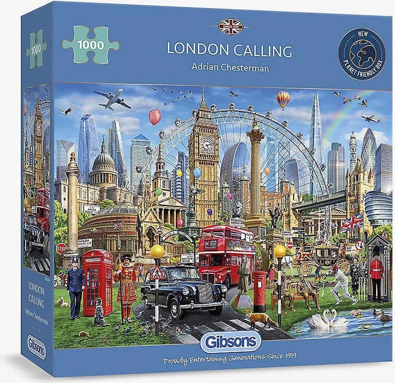London Calling (door Adrian Chesterman) - 1000 stukjes 68×49cm (b×h) - Legpuzzel voor volwassenen van Gibsons, editie Meerkleurig – doos