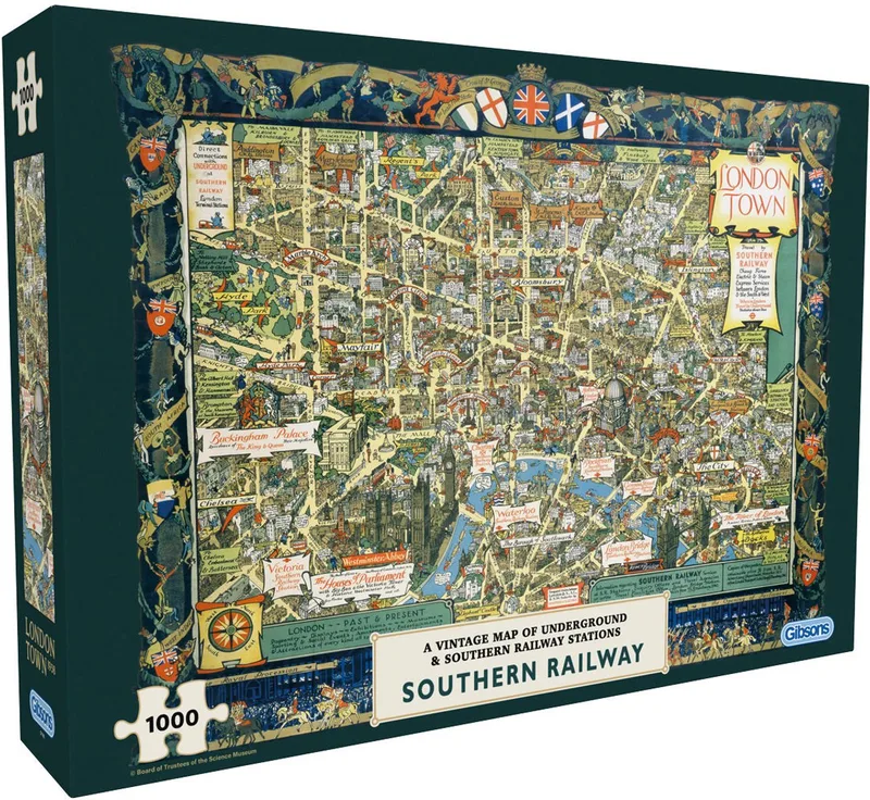 London Town by Southern Railway - Kerry Lee - 1000 stukjes - 68×49cm - Legpuzzel voor Volwassenen from Gibsons, Multicolour edition – box