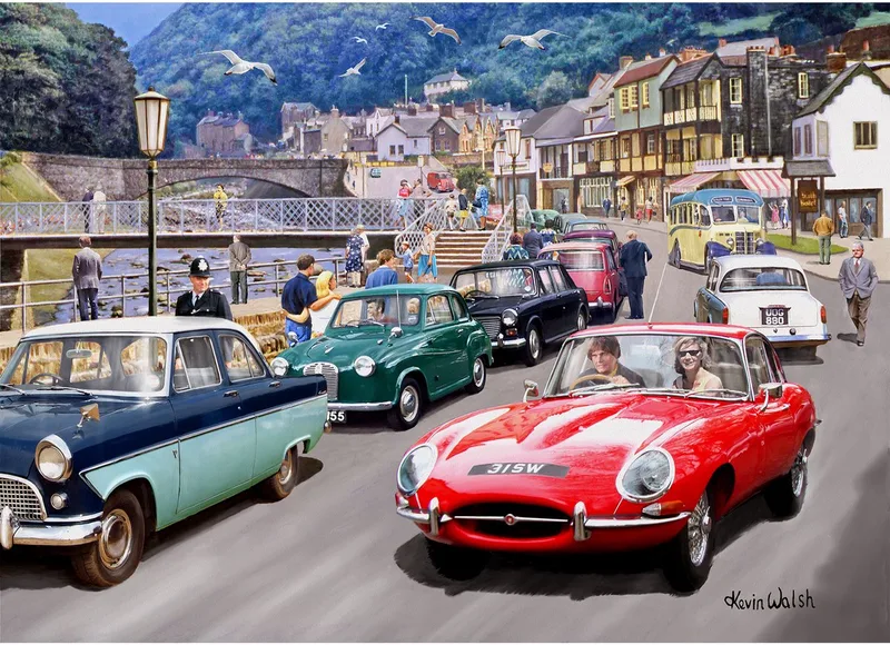 Lynmouth Living (door Kevin Walsh) - 500 stukjes 48×34cm (b×h) - Legpuzzel voor volwassenen fra Gibsons, Flerfarvet-udgave – æske