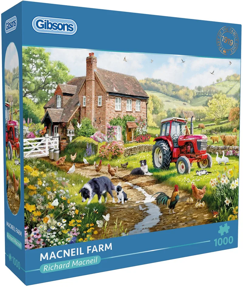 Macneil Farm (door Richard Macneil) - 1000 stukjes 68×49cm (b×h) - Legpuzzel voor volwassenen from Gibsons, Multicolour edition – box