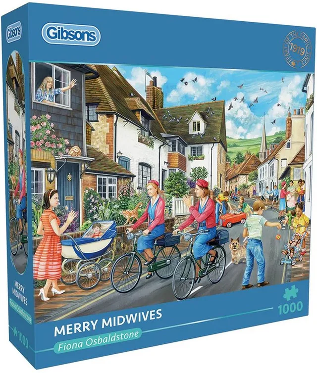 Merry Midwives (door Fiona Osbaldstone) - 1000 stukjes 68×49cm (b×h) - Legpuzzel voor volwassenen