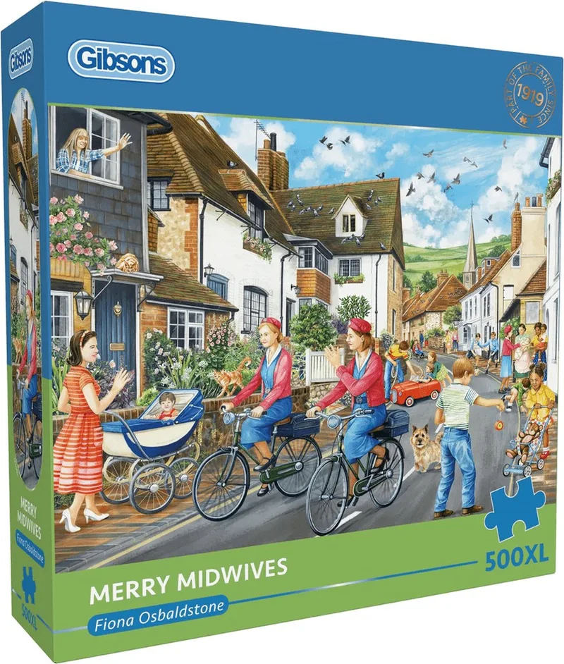 Merry Midwives (door Fiona Osbaldstone) - 500XL stukjes 68×49cm (b×h) - Legpuzzel voor volwassenen von Gibsons, Ausgabe Mehrfarbig – Schachtel