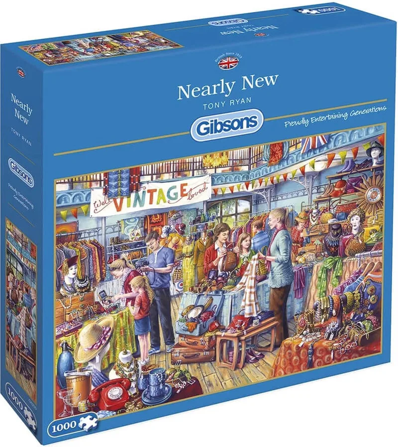 Nearly New (door Tony Ryan) - 1000 stukjes 68×49cm (b×h) - Legpuzzel voor volwassenen van Gibsons, editie Meerkleurig – doos