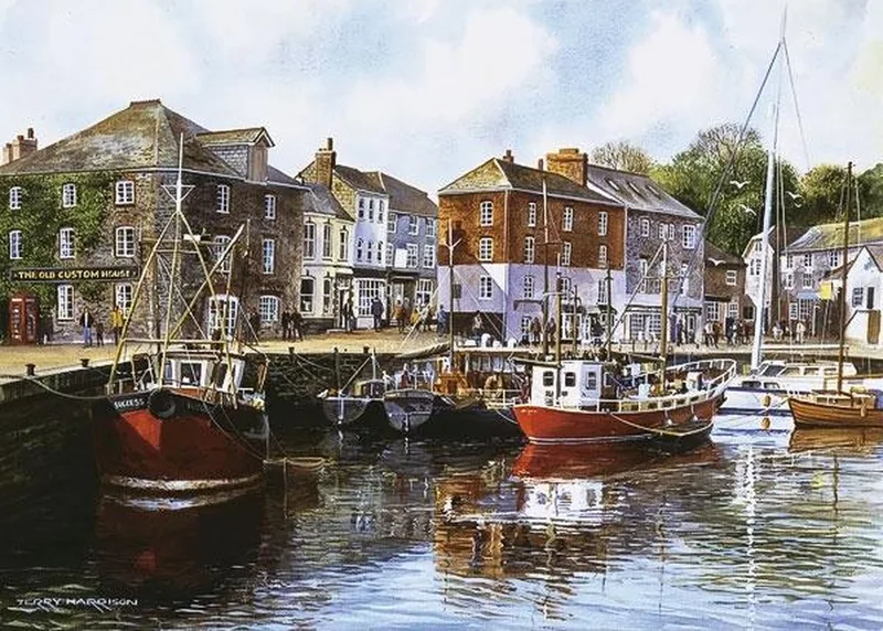 Padstow Harbour (door Terry Harrison) - 1000 stukjes 68×49cm (b×h) - Legpuzzel voor volwassenen de Gibsons, édition Multicolore – boîte
