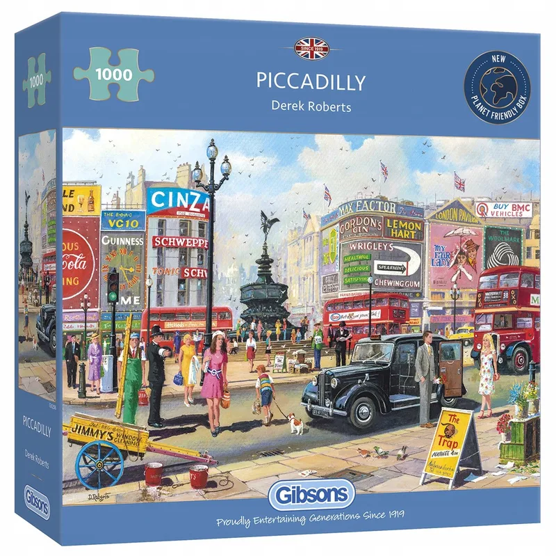Piccadilly Puzzel (1000 stukjes) van Gibsons, editie Meerkleurig – doos