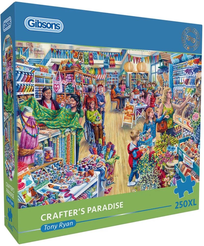 puzzel Crafter's Paradise 250XL - kleurrijk karton speelgoed. de Gibsons, édition Multicolore – boîte