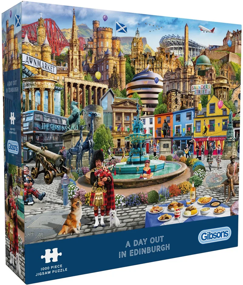 puzzel Edinburgh 1000 stukjes - iconische stad puzzel. de Gibsons, édition Multicolore – boîte