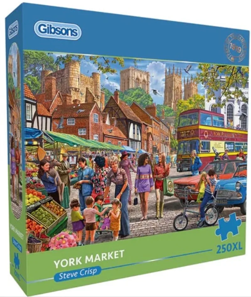 puzzel York Market - extra grote stukjes - kleurrijk karton. von Gibsons, Ausgabe Mehrfarbig – Schachtel