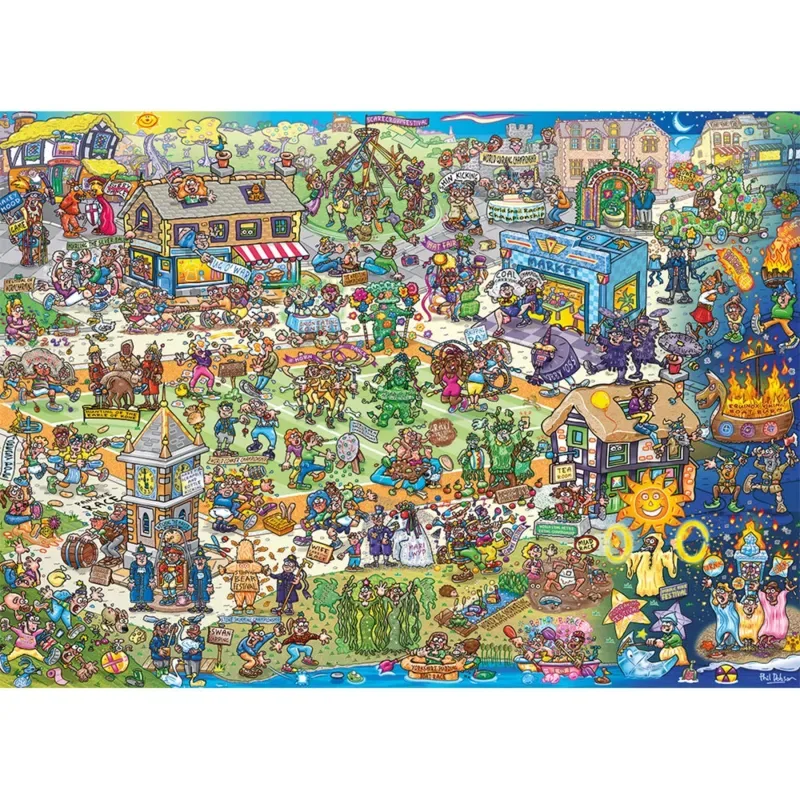 Puzzle Blagues : Barmy Britain - 1000 pièces från Gibsons – kartong