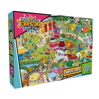 Puzzle Jokesaws : Camping Capers - 1000 pièces fra Gibsons – æske 2 af 2