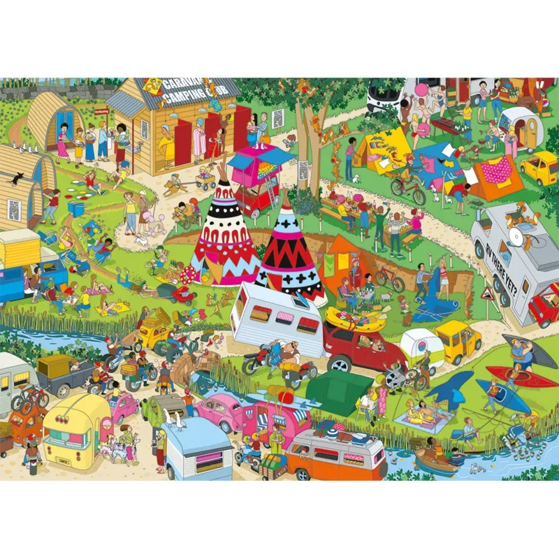 Puzzle Jokesaws : Camping Capers - 1000 pièces from Gibsons – box