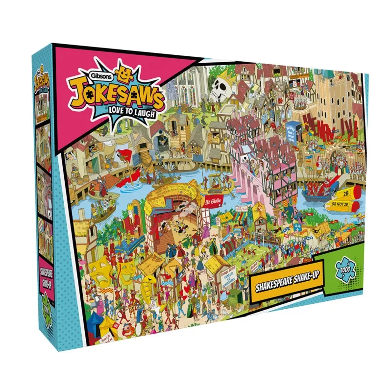 Puzzle Jokesaws : Shakespeare Shake-Up - 1000 pièces fra Gibsons – æske 2 af 2