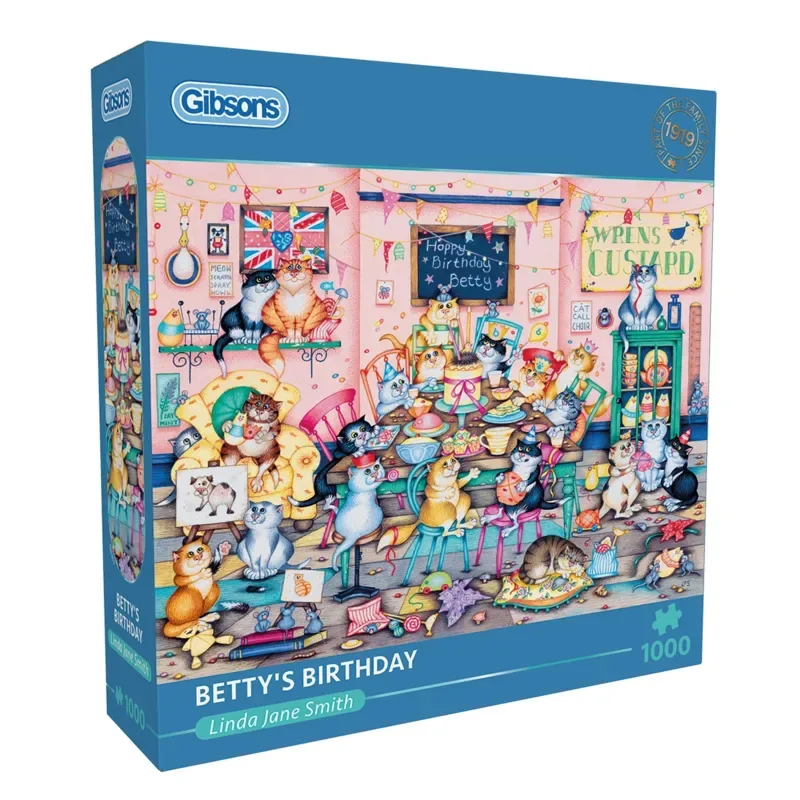 Puzzle L'Anniversaire de Betty - 1000 pièces fra Gibsons – æske 2 af 2