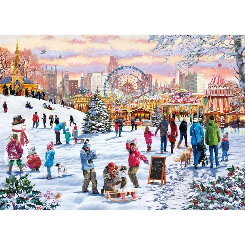 Puzzle Neige à Hyde Park - 1000 pièces de Gibsons – boîte