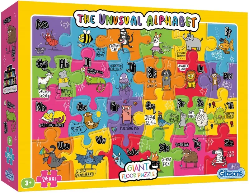 Puzzle Pièces XXL - The Unusual Alphabet - 10 à 25 pièces van Gibsons – doos 2 van 2