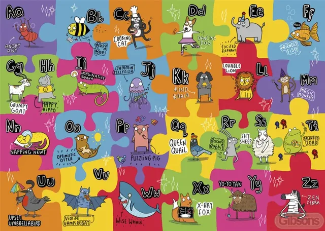 Puzzle Pièces XXL - The Unusual Alphabet - 10 à 25 pièces