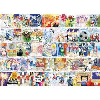 Puzzle Une Année en Grande Bretagne - 1000 pièces from Gibsons – box 1 of 2